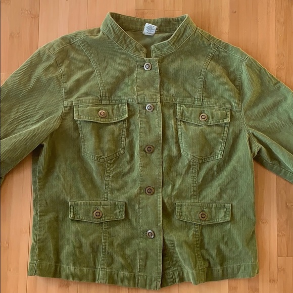 Apple green corduroy jacket Garnet Hill - Picture 2 of 13